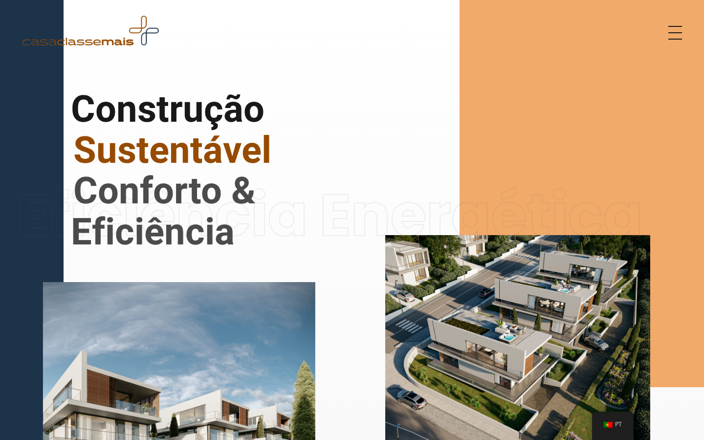 Site Casa Classe Mais em um notebook